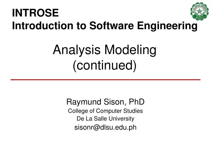 introse introduction to software engineering