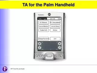 TA for the Palm Handheld