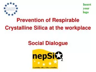 Prevention of Respirable Crystalline Silica at the workplace Social Dialogue