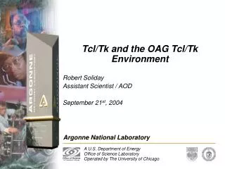 Tcl/Tk and the OAG Tcl/Tk Environment