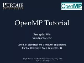 OpenMP Tutorial