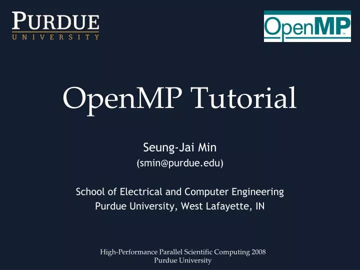 openmp tutorial