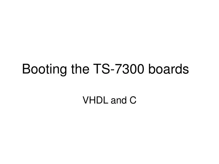 vhdl and c