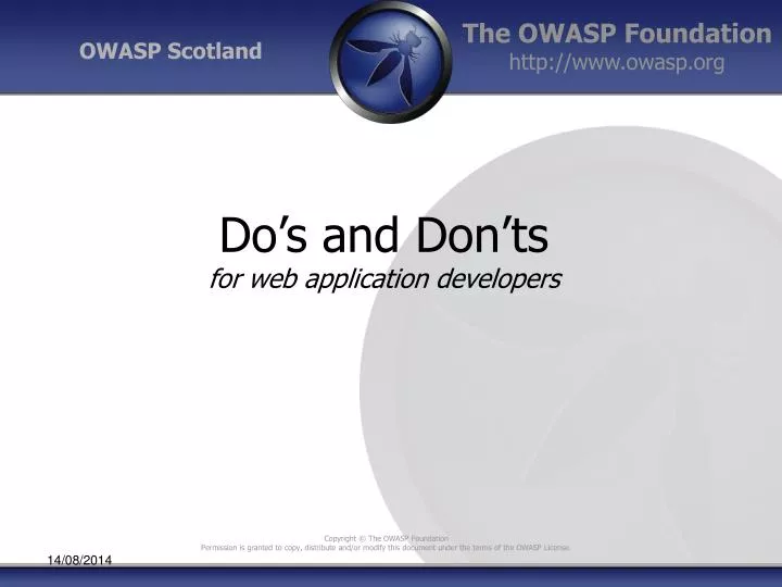 do s and don ts for web application developers