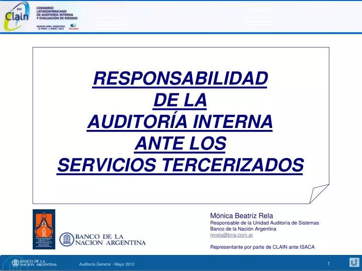 responsabilidad de la auditor a interna ante los servicios tercerizados