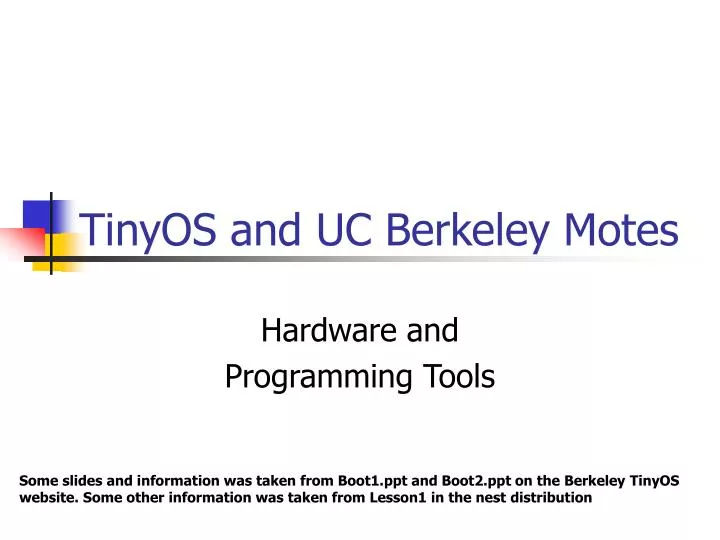 tinyos and uc berkeley motes