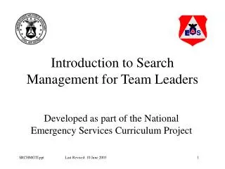 Introduction to Search Management for Team Leaders