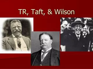 TR, Taft, &amp; Wilson