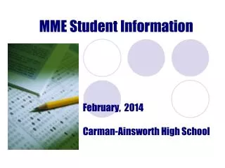 MME Student Information