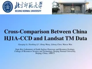 Cross-Comparison Between China HJ1A-CCD and Landsat TM Data
