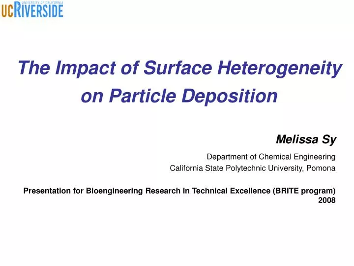 the impact of surface heterogeneity on particle deposition