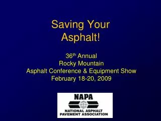 Saving Your Asphalt!
