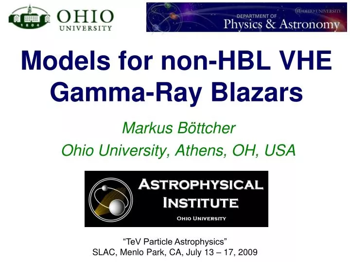 models for non hbl vhe gamma ray blazars
