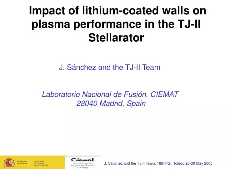 impact of lithium coated walls on plasma performance in the tj ii stellarator