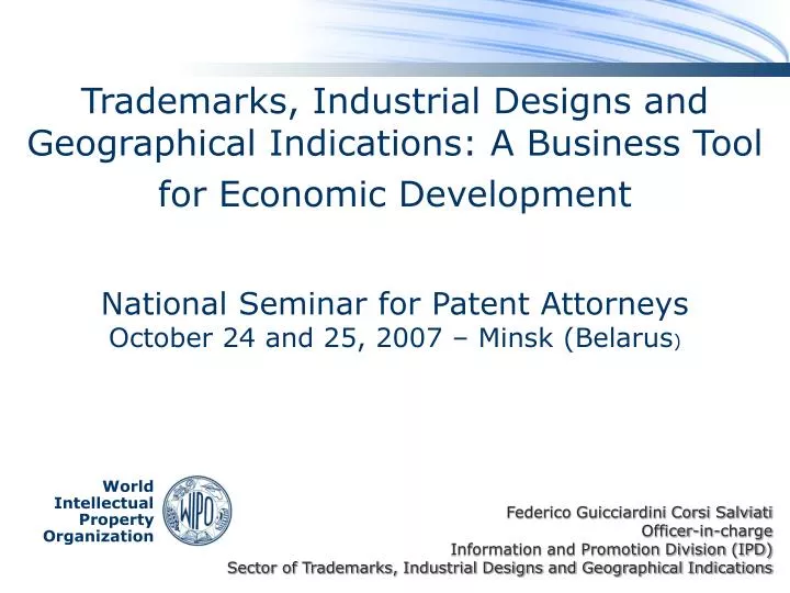 trademarks industrial designs and geographical indications a business tool for economic development