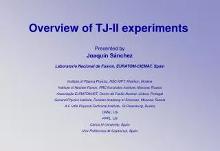 Overview of TJ-II experiments
