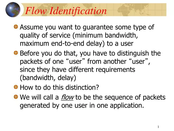 flow identification