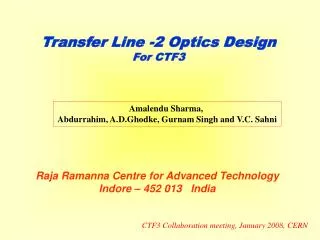 Transfer Line -2 Optics Design For CTF3