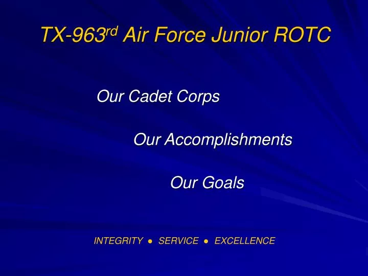 tx 963 rd air force junior rotc