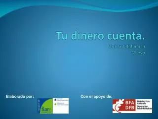 tu dinero cuenta unidad did ctica 4 eso