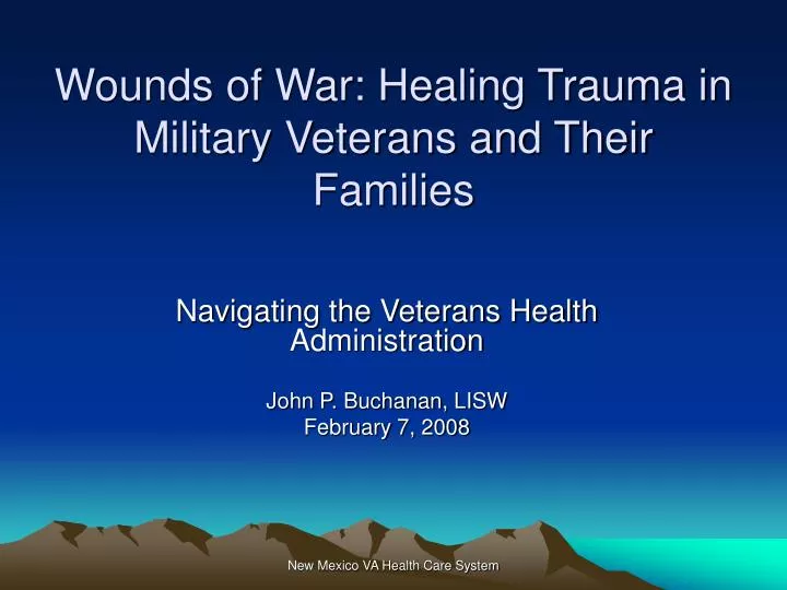wounds of war healing trauma in military veterans and their families