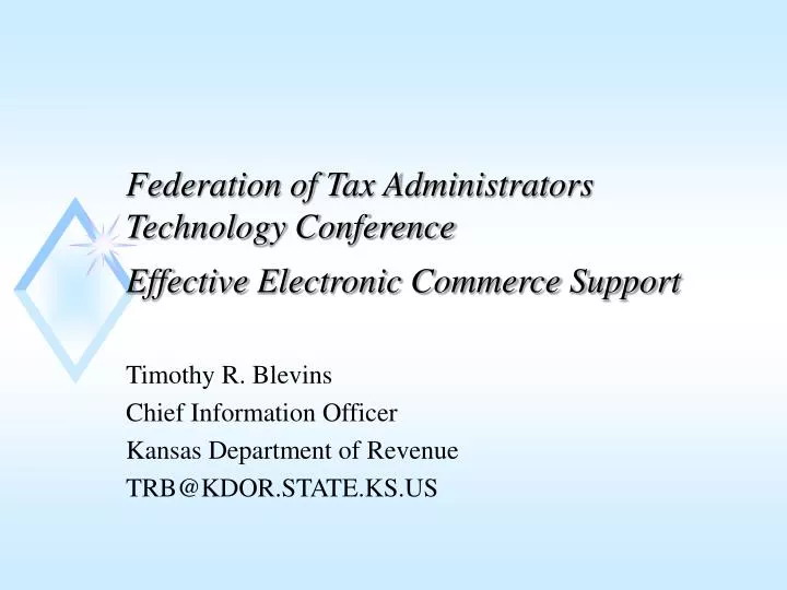 federation of tax administrators technology conference effective electronic commerce support
