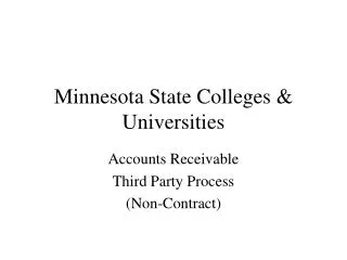 Minnesota State Colleges &amp; Universities