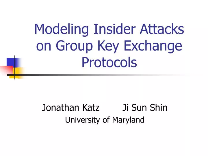 modeling insider attacks on group key exchange protocols
