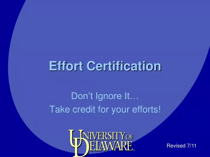 effort certification