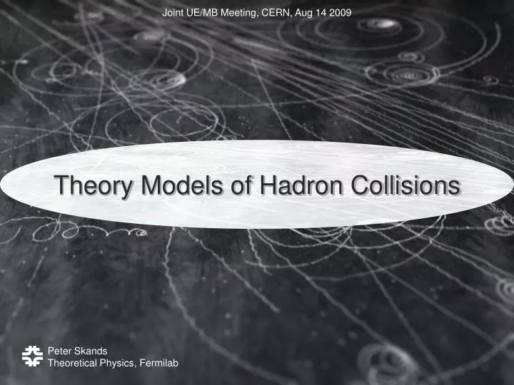 theory models of hadron collisions