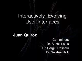 Interactively Evolving User Interfaces