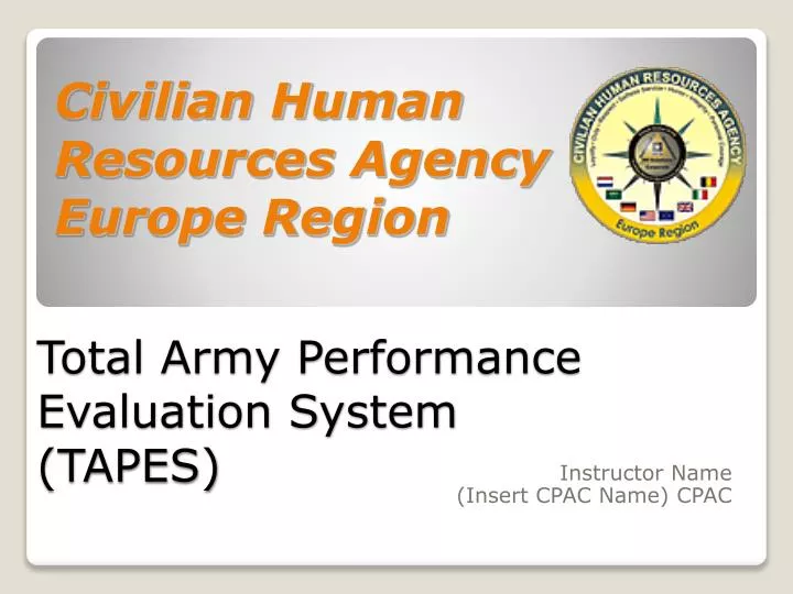 total army performance evaluation system tapes
