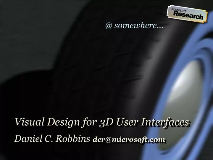 visual design for 3d user interfaces
