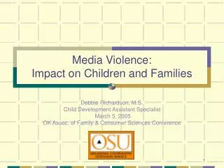 Media Violence: Impact on Children and Families