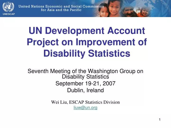 un development account project on improvement of disability statistics