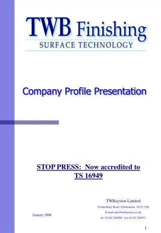 Company Profile Presentation