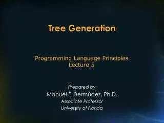 Tree Generation