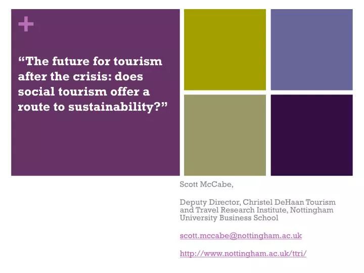 the future for tourism after the crisis does social tourism offer a route to sustainability