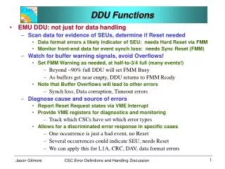 DDU Functions