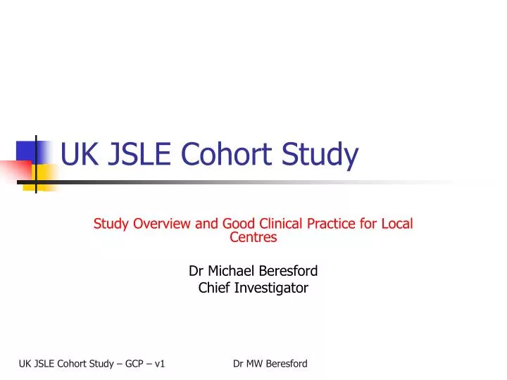 uk jsle cohort study