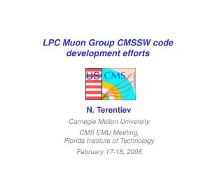LPC Muon Group CMSSW code development efforts
