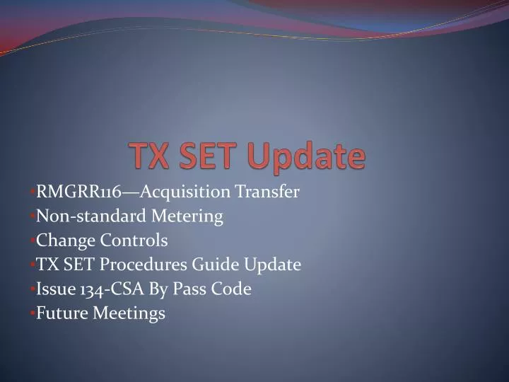 tx set update