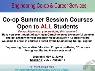 Engineering Co-op &amp; Career Services