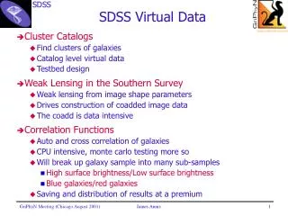 SDSS Virtual Data