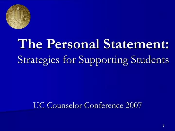 the personal statement strategies for supporting students
