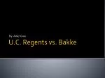U.C. Regents vs. Bakke