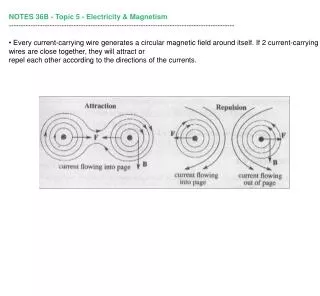 NOTES 36B - Topic 5 - Electricity &amp; Magnetism