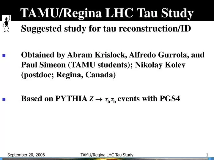 tamu regina lhc tau study