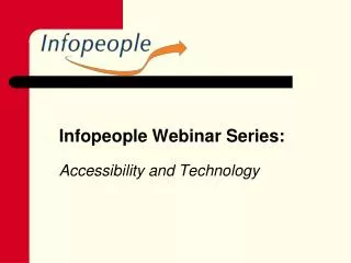 Infopeople Webinar Series: Accessibility and Technology
