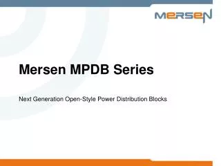 Mersen MPDB Series